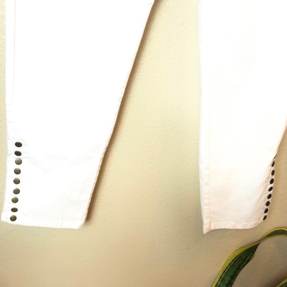 Soft Surroundings White Stretch Ankle Skinny Pull Up Pants NWOT - Picture 2 of 8